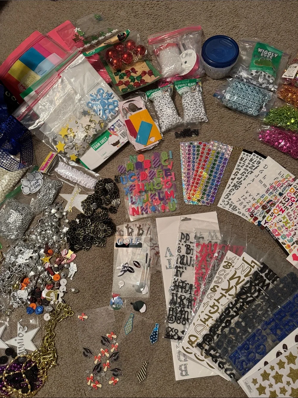 Assorted Party Craft Embellishments - Multicolor